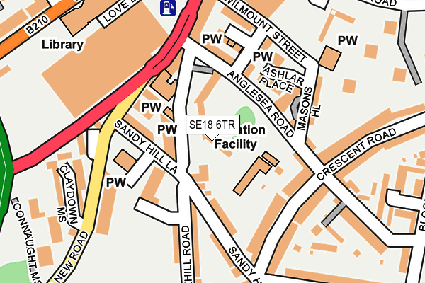 SE18 6TR map - OS OpenMap – Local (Ordnance Survey)