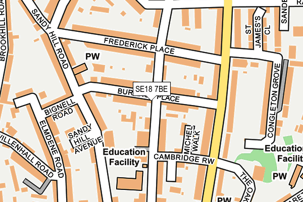 SE18 7BE map - OS OpenMap – Local (Ordnance Survey)