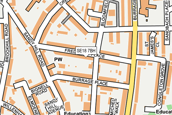 SE18 7BH map - OS OpenMap – Local (Ordnance Survey)