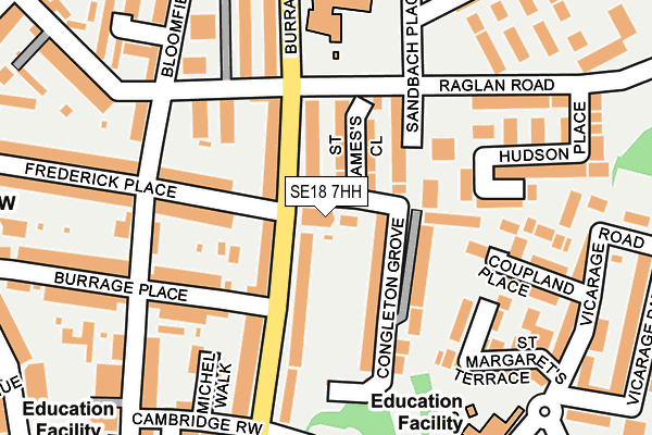 SE18 7HH map - OS OpenMap – Local (Ordnance Survey)