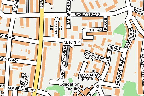 SE18 7HP map - OS OpenMap – Local (Ordnance Survey)