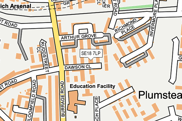 SE18 7LP map - OS OpenMap – Local (Ordnance Survey)