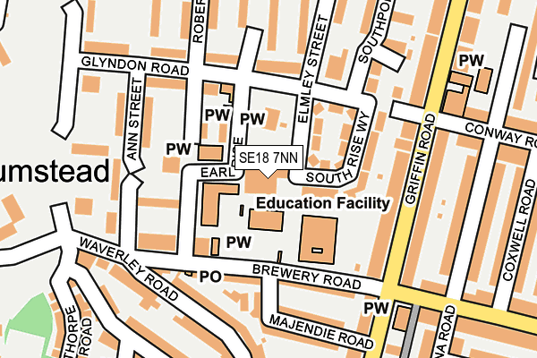 SE18 7NN map - OS OpenMap – Local (Ordnance Survey)