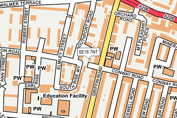 SE18 7NT map - OS OpenMap – Local (Ordnance Survey)