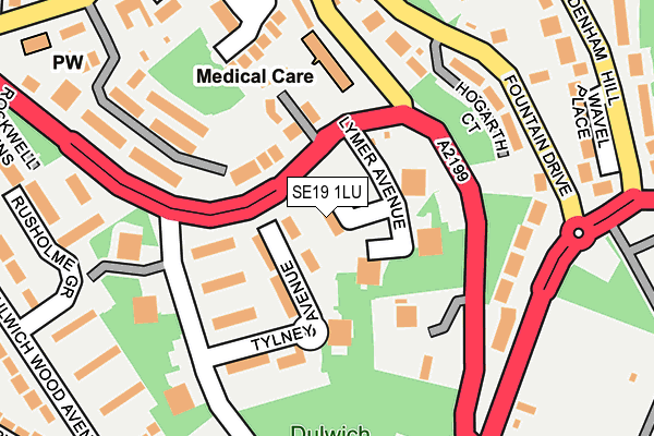 SE19 1LU map - OS OpenMap – Local (Ordnance Survey)