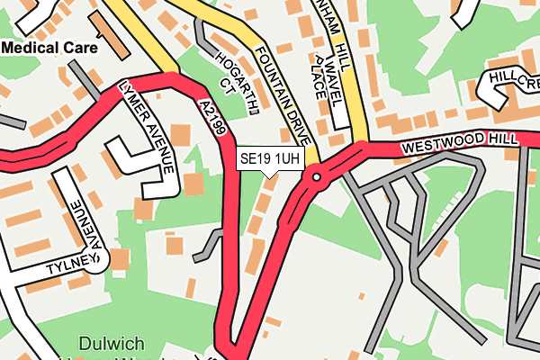 SE19 1UH map - OS OpenMap – Local (Ordnance Survey)