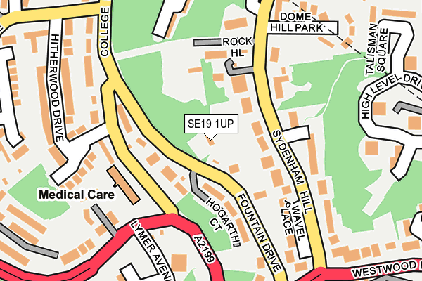 SE19 1UP map - OS OpenMap – Local (Ordnance Survey)