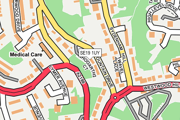 SE19 1UY map - OS OpenMap – Local (Ordnance Survey)