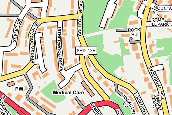 SE19 1XH map - OS OpenMap – Local (Ordnance Survey)