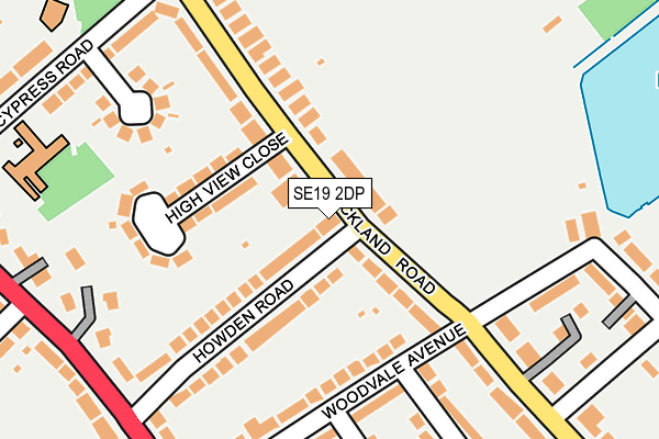 SE19 2DP map - OS OpenMap – Local (Ordnance Survey)