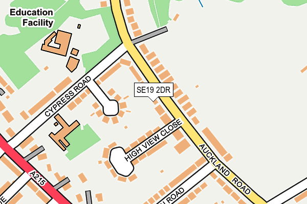 SE19 2DR map - OS OpenMap – Local (Ordnance Survey)