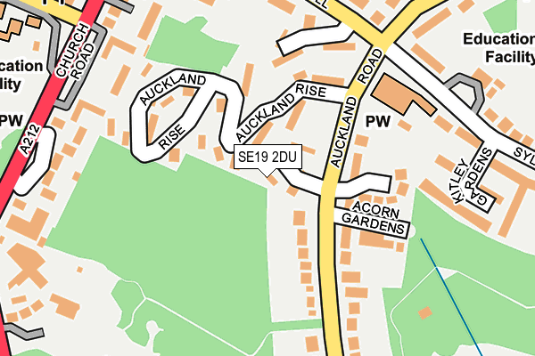 SE19 2DU map - OS OpenMap – Local (Ordnance Survey)