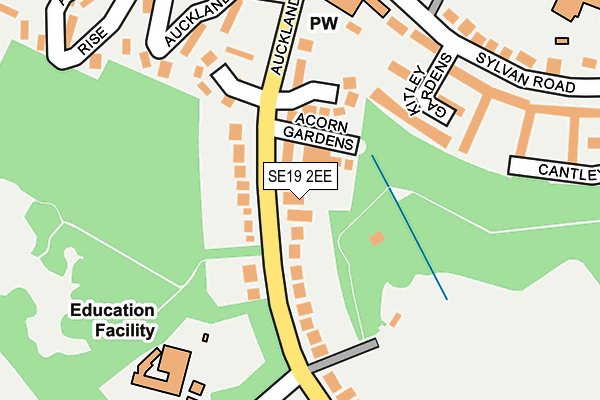SE19 2EE map - OS OpenMap – Local (Ordnance Survey)