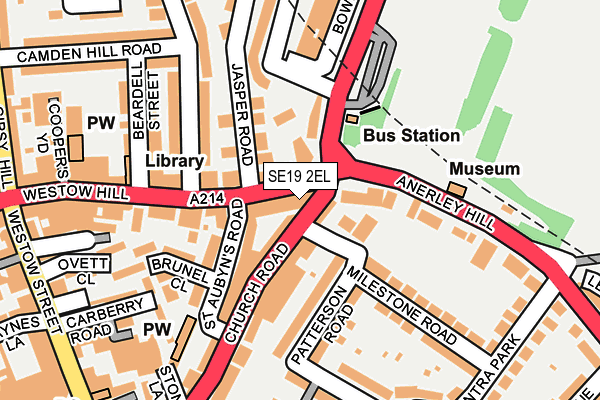 SE19 2EL map - OS OpenMap – Local (Ordnance Survey)