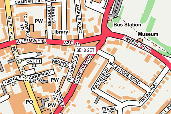 SE19 2ET map - OS OpenMap – Local (Ordnance Survey)