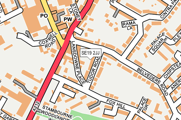 SE19 2JJ map - OS OpenMap – Local (Ordnance Survey)