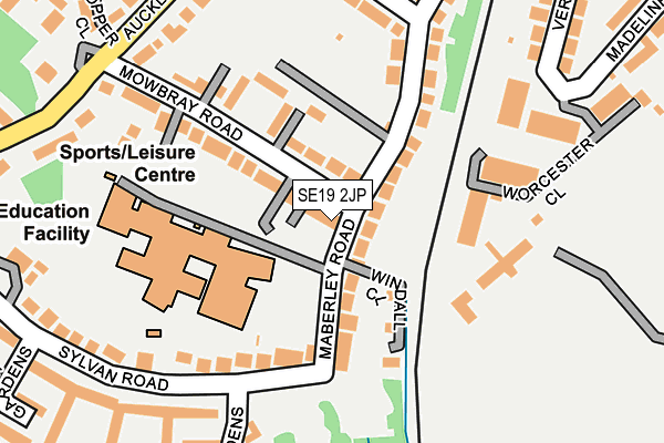 SE19 2JP map - OS OpenMap – Local (Ordnance Survey)