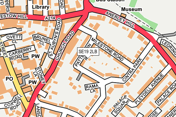 SE19 2LB map - OS OpenMap – Local (Ordnance Survey)