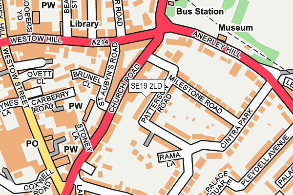 SE19 2LD map - OS OpenMap – Local (Ordnance Survey)
