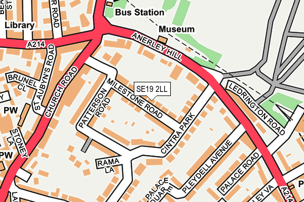 SE19 2LL map - OS OpenMap – Local (Ordnance Survey)