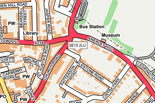 SE19 2LU map - OS OpenMap – Local (Ordnance Survey)