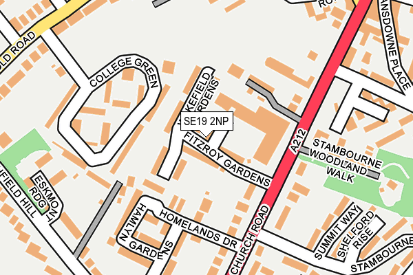 SE19 2NP map - OS OpenMap – Local (Ordnance Survey)