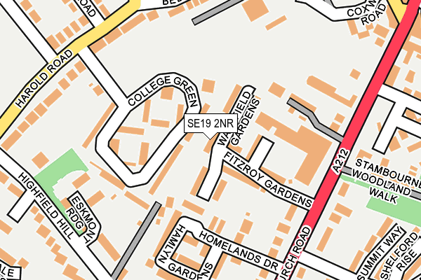 SE19 2NR map - OS OpenMap – Local (Ordnance Survey)