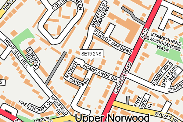 SE19 2NS map - OS OpenMap – Local (Ordnance Survey)