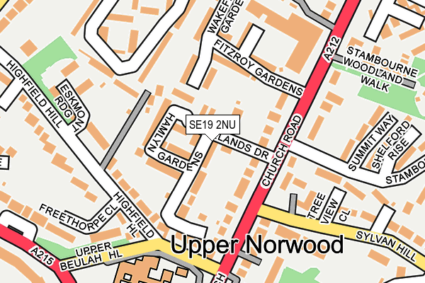 SE19 2NU map - OS OpenMap – Local (Ordnance Survey)