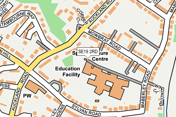 SE19 2RD map - OS OpenMap – Local (Ordnance Survey)
