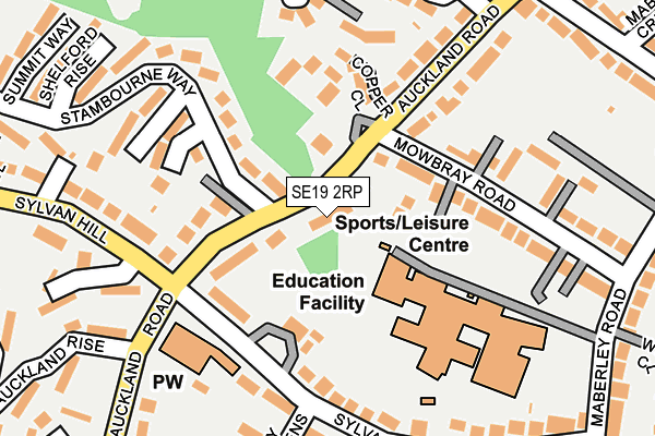 SE19 2RP map - OS OpenMap – Local (Ordnance Survey)