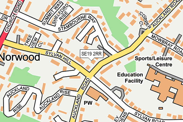 SE19 2RR map - OS OpenMap – Local (Ordnance Survey)