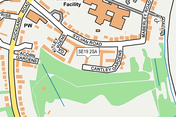 SE19 2SA map - OS OpenMap – Local (Ordnance Survey)
