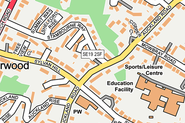 SE19 2SF map - OS OpenMap – Local (Ordnance Survey)