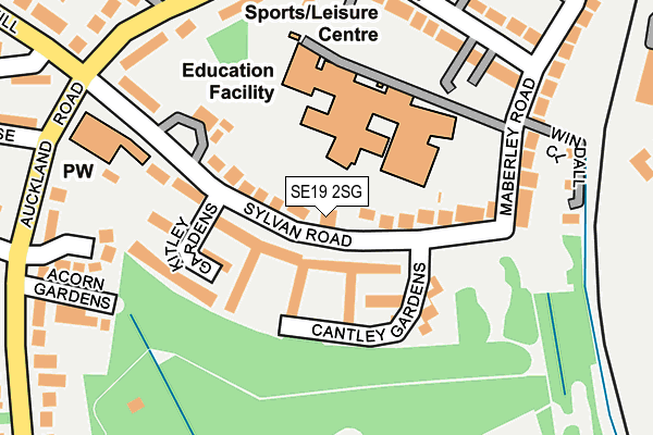 SE19 2SG map - OS OpenMap – Local (Ordnance Survey)