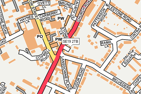 SE19 2TB map - OS OpenMap – Local (Ordnance Survey)