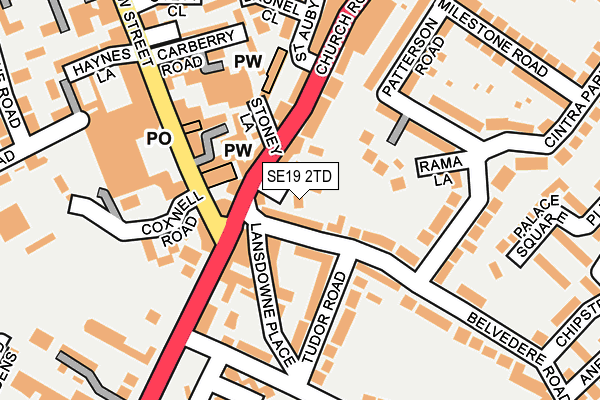 SE19 2TD map - OS OpenMap – Local (Ordnance Survey)