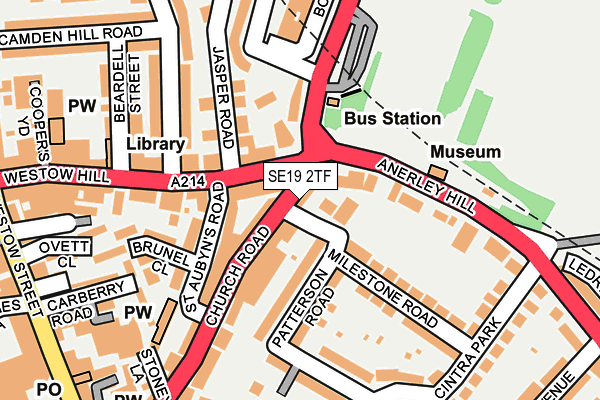 SE19 2TF map - OS OpenMap – Local (Ordnance Survey)