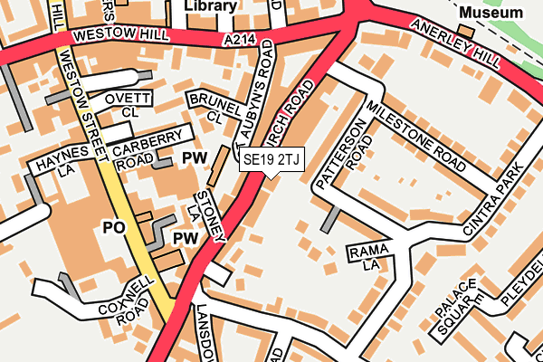 SE19 2TJ map - OS OpenMap – Local (Ordnance Survey)