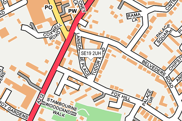 SE19 2UH map - OS OpenMap – Local (Ordnance Survey)