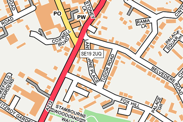 SE19 2UQ map - OS OpenMap – Local (Ordnance Survey)