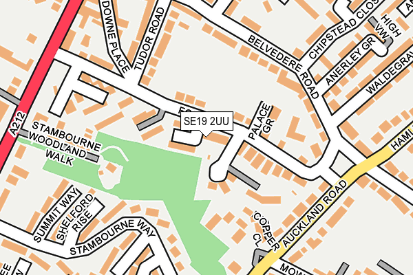 SE19 2UU map - OS OpenMap – Local (Ordnance Survey)