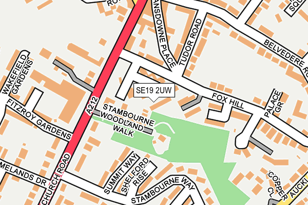 SE19 2UW map - OS OpenMap – Local (Ordnance Survey)