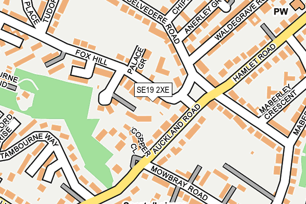 SE19 2XE map - OS OpenMap – Local (Ordnance Survey)
