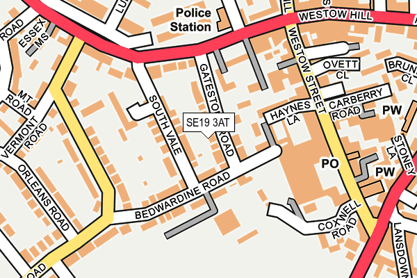 SE19 3AT map - OS OpenMap – Local (Ordnance Survey)