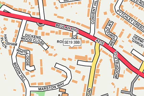 SE19 3BB map - OS OpenMap – Local (Ordnance Survey)