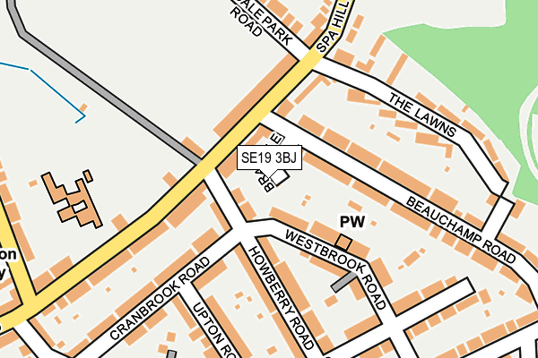 SE19 3BJ map - OS OpenMap – Local (Ordnance Survey)