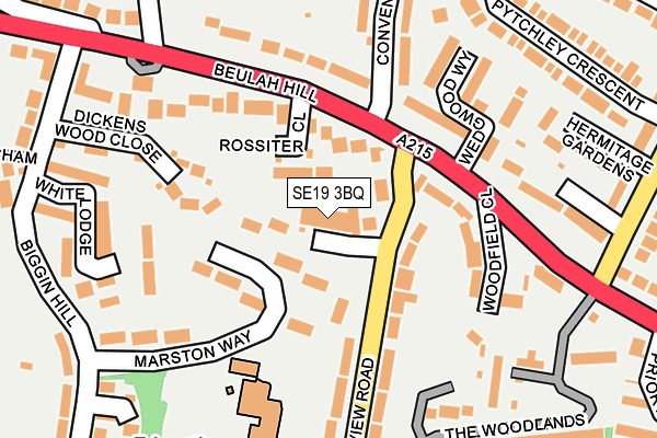 SE19 3BQ map - OS OpenMap – Local (Ordnance Survey)