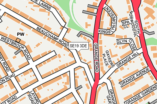 SE19 3DE map - OS OpenMap – Local (Ordnance Survey)