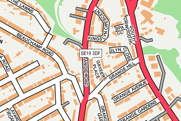 SE19 3DF map - OS OpenMap – Local (Ordnance Survey)